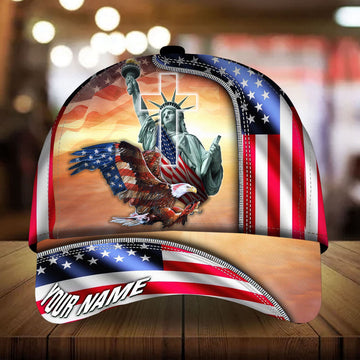 BlueJose Premium Statue Of Liberty, Eagle 3D Hat Personalized