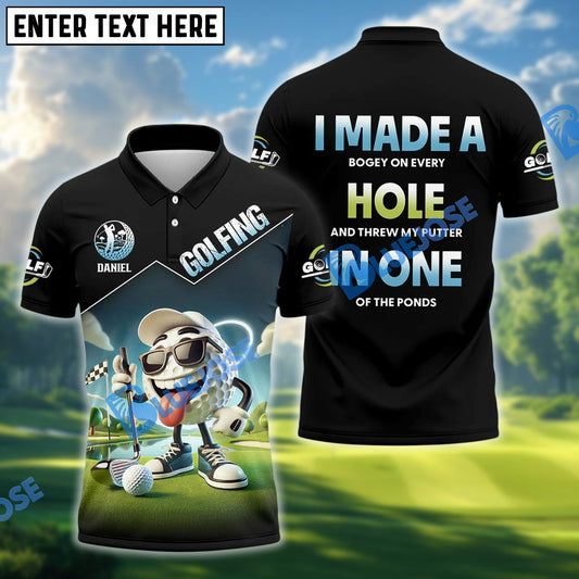 BlueJose I Made A Bogey On Every Hole Golf Polo Shirt Custom Name, Team Name 3D Shirts