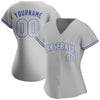 BlueJose Custom Gray Gray Royal Authentic Baseball Jersey