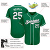 BlueJose Custom Kelly Green White-Gray Authentic St. Patrick'S Day Baseball Jersey