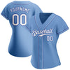 BlueJose Custom Light Blue White-Royal Authentic Baseball Jersey