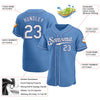 BlueJose Custom Light Blue White-Royal Authentic Baseball Jersey