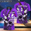 BlueJose Skull Bowling And Pins Multicolor Option Customized Name 3D Shirt (4 Colors)