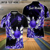 BlueJose Bowling And Pins Ice Breath Pattern Customized Name 3D Shirt for Scott Michielli