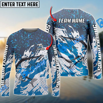 Bluejose Salmon Fishing Bluefin Sport Custom Name & Team Name 3D Shirts