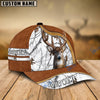 BlueJose Deer Hunting Light Brown Leather Pattern Personalized Name Cap