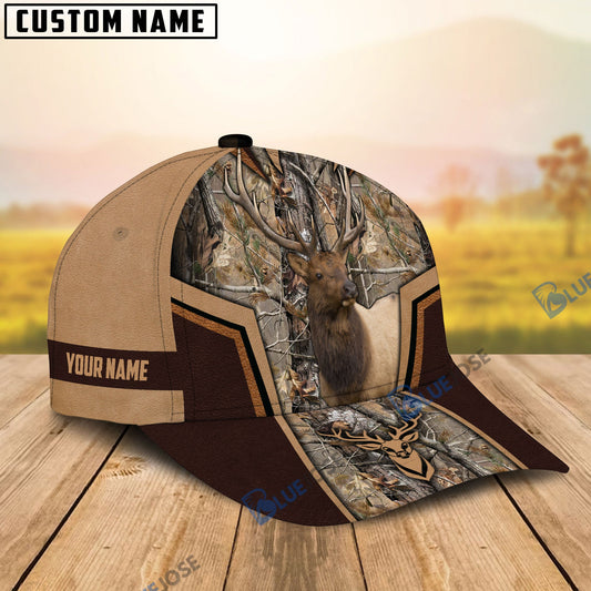 BlueJose Elk Hunting Premium Personalized Name Cap