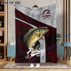 BlueJose Custom Name Crappie Fishing Red Blanket