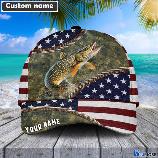 BlueJose Pike Zip Up Personalized Fishing Classic Cap