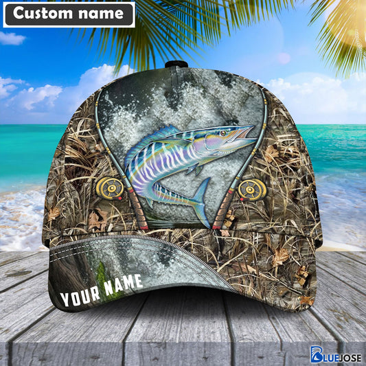 BlueJose Custom Name Wahoo Fishing Rod Cap