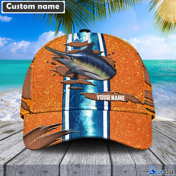 BlueJose Marlin Orange Personalized Fishing Classic Cap