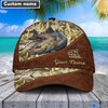 BlueJose Personalized Catfish Fishing Leather Pattern Cap