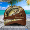 BlueJose Personalized Crappie Fishing Leather Pattern Cap