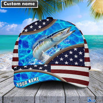 BlueJose Barracuda Zip Up Personalized Fishing Classic Cap