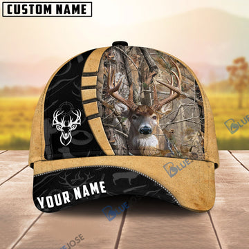 BlueJose Deer Hunting Black & Yellow Personalized Cap