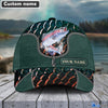 BlueJose Green Fresh Water Personalized Fishing Classic Cap