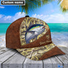 BlueJose Personalized Tuna Fishing Leather Pattern Cap