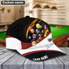 BlueJose Billiards Red & White Personalized Name Cap