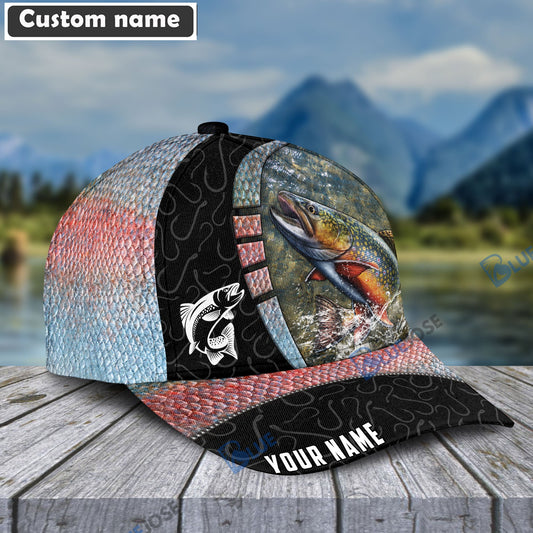 BlueJose Personalized Trout Fishing Hook Camo Classic Cap