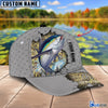 BlueJose Custom Name Tuna Fishing Grey 3D Cap