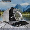 BlueJose Personalized Salmon Fishing Hook Camo Classic Cap