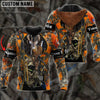 BlueJose Customized Name Deer Hunting Grim Reaper 3D Shirts