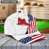 BlueJose Billiards Player USA Flag Personalized Name Cap