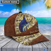 BlueJose Personalized Sailfish Fishing Leather Pattern Cap