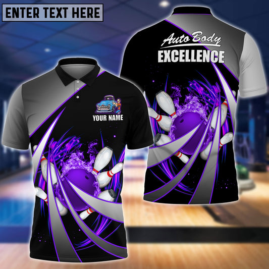 BlueJoses Flame Bowling And Pins Tornado Pattern Multicolor Customized Name 3D Shirt For Michael Pouliot