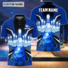 BlueJoses Tornado Pattern Bowling And Pins Personalized Name Team Name 3D Shirt