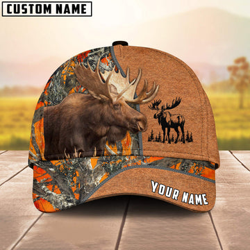 BlueJose Moose Hunting Season Pattern Personalized Name Cap