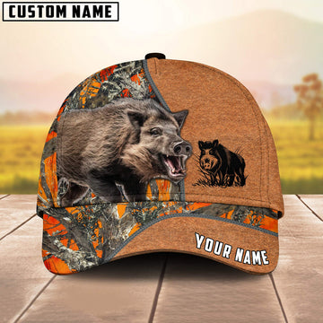 BlueJose Boar Hunting Season Pattern Personalized Name Cap