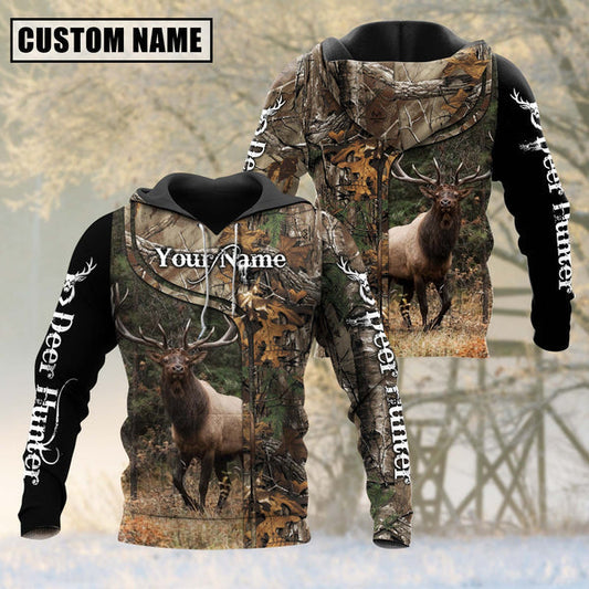 BlueJose Custom Name Elk Hunting Shirt 3D Shirt