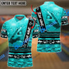 BlueJoses Bowling And Pins Fury Shark Multicolor Customized Name 3D Shirt ( 4 Colors )