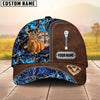 BlueJose Cross America Hunting Deer Zipper Leather Pattern Multicolor Personalized Cap