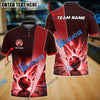 BlueJose Bowling And Pins Thunder Breaker Customized Name 3D Shirt (4 Colors)