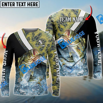 Bluejose Large Mouth Bass Fishing Skin Water Custom Name & Team Name 3D Shirts