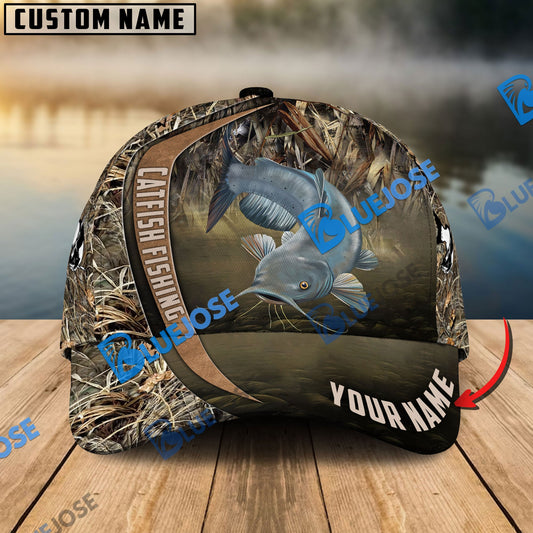 BlueJose Personalized Catfish Fishing Grass Nature Classic Cap