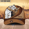 BlueJose Moose Hunting Brown Leather Pattern Personalized Name Cap (5 Colors)