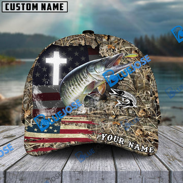 BlueJose Personalized Musky Cross Camo Fishing Classic Cap