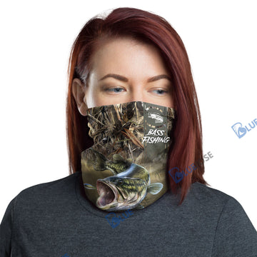 BlueJose Bass Fishing Nature Neck Gaiter