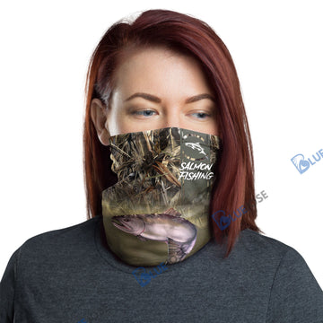 BlueJose Salmon Fishing Nature Neck Gaiter