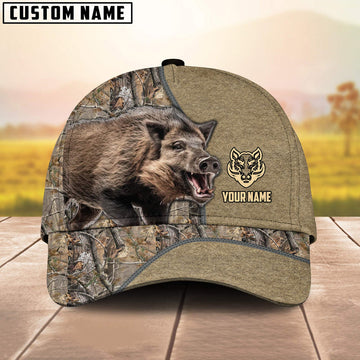 BlueJose Boar Hunting Classic Pattern 3D Personalized Cap