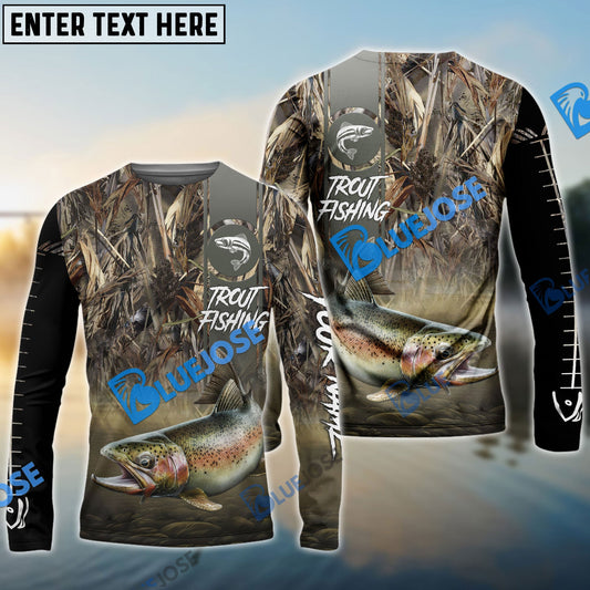 BlueJose Customize Name Trout Fishing Nature 3D Shirts