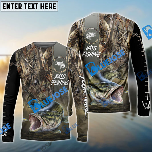 BlueJose Customize Name Bass Fishing Nature 3D Shirts