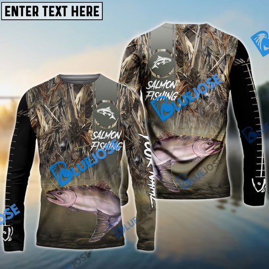 BlueJose Customize Name Salmon Fishing Nature 3D Shirts