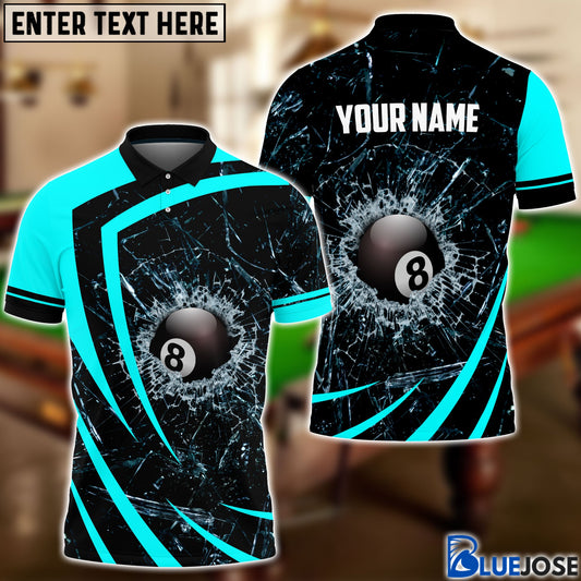 BlueJose Billiards Broken Glass Personalized 3D Shirt