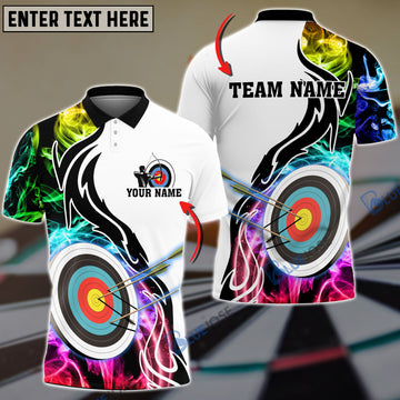 BlueJoses Archery Smoke Pattern Customized Name 3D Shirt