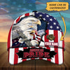 BlueJose Custom Name American Pride Eagle Patriotic Cap, Perfect Gift For Father'S Day