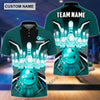 BlueJoses Tornado Pattern Bowling And Pins Personalized Name Team Name 3D Shirt